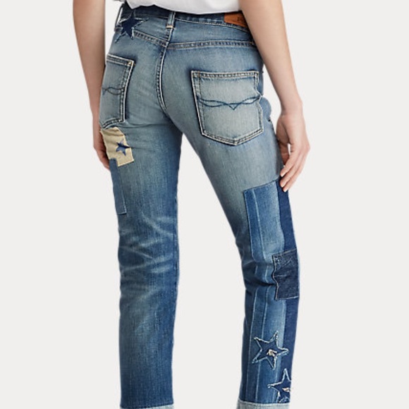 Polo Ralph Lauren Waverly Crop Patchwork Jean 26 - Picture 2 of 16